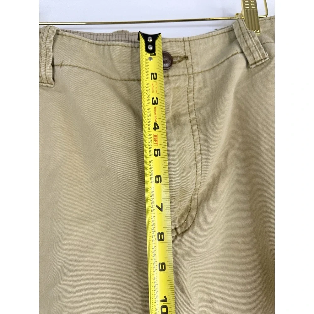 Y2K Aeropostale Mens Authentic Cargo Shorts Size 34 Khaki Drawstring Casual